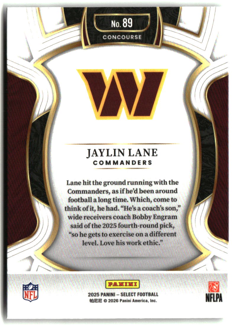 Jaylin Lane 2025 Panini Select #89
