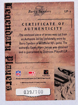 Barry Sanders 2004 Donruss Classics Legendary Players Jerseys #LP-1 39/100