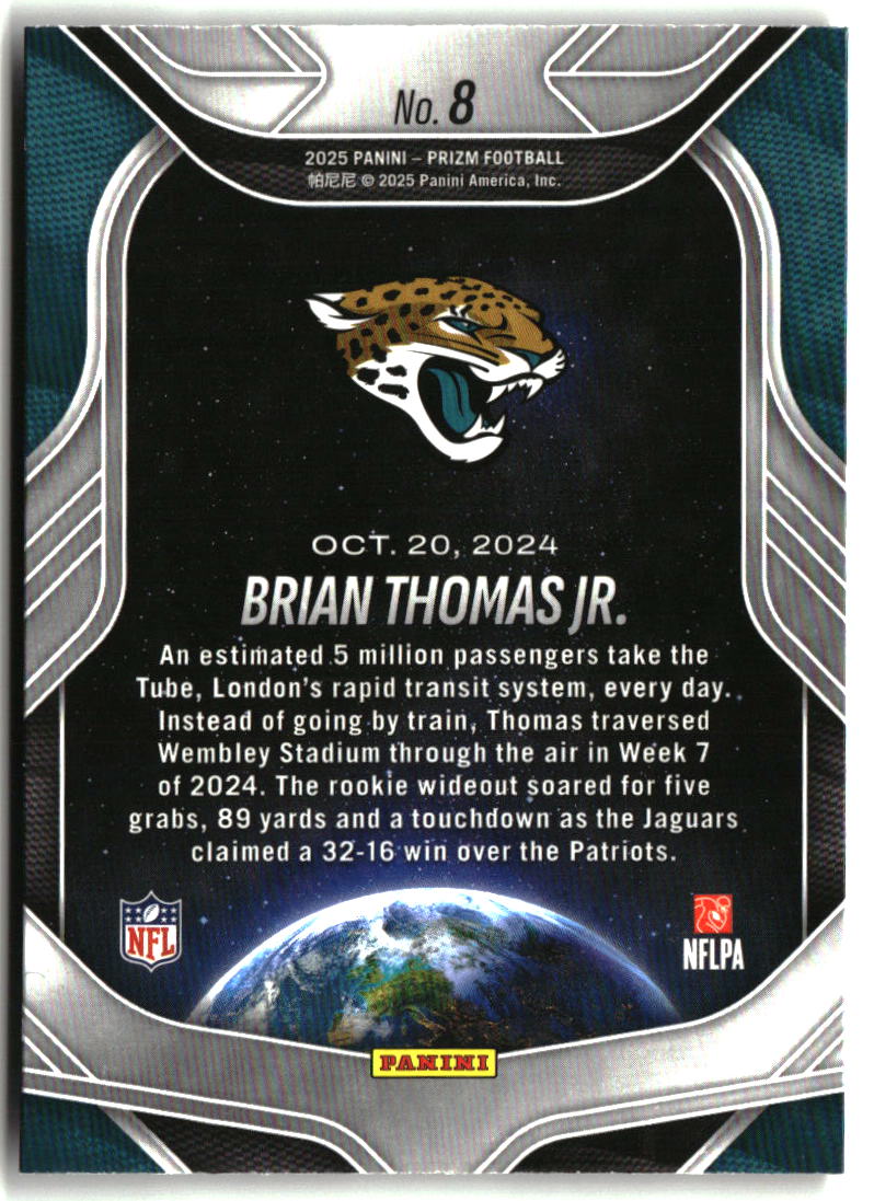 Brian Thomas Jr. 2025 Panini Prizm Global Reach #8