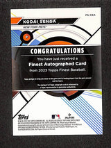 Kodai Senga 2023 Finest Finest Autographs Blue Refractor #FA-KSA #/150