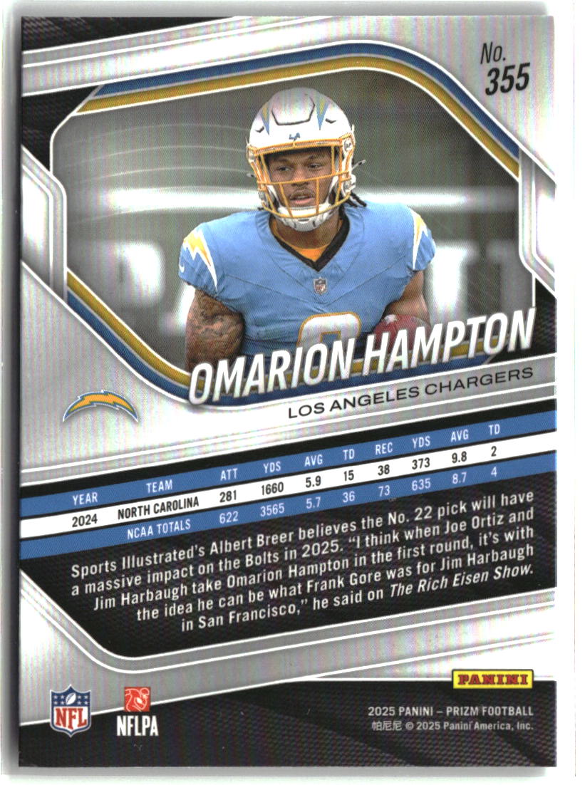Omarion Hampton 2025 Panini Prizm #355