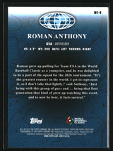Roman Anthony 2026 Finest World's Finest #WF-9