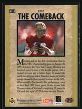 Joe Montana 1995 Upper Deck Joe Montana Trilogy #MT16