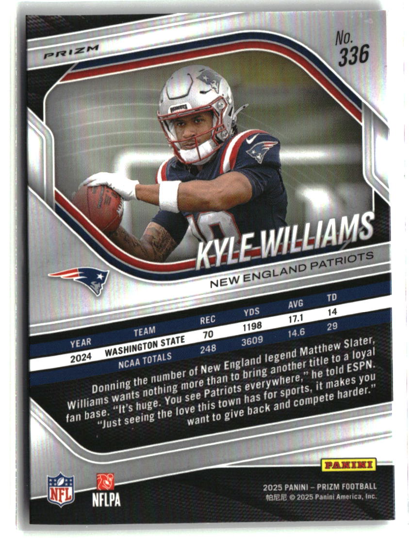 Kyle Williams 2025 Panini Prizm Lazer #336