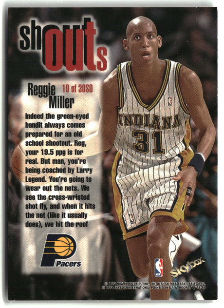 Reggie Miller 1998-99 Hoops Shout Outs #19 SO