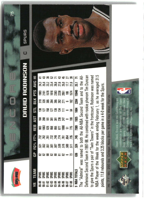 David Robinson 1998-99 Upper Deck Encore #75