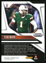 Cam Ward 2025 Panini Prizm Draft Picks #57