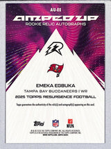 Emeka Egbuka 2025 Topps Resurgence Amped Up Rookie Relic Auto Teal Surge #AU-EE