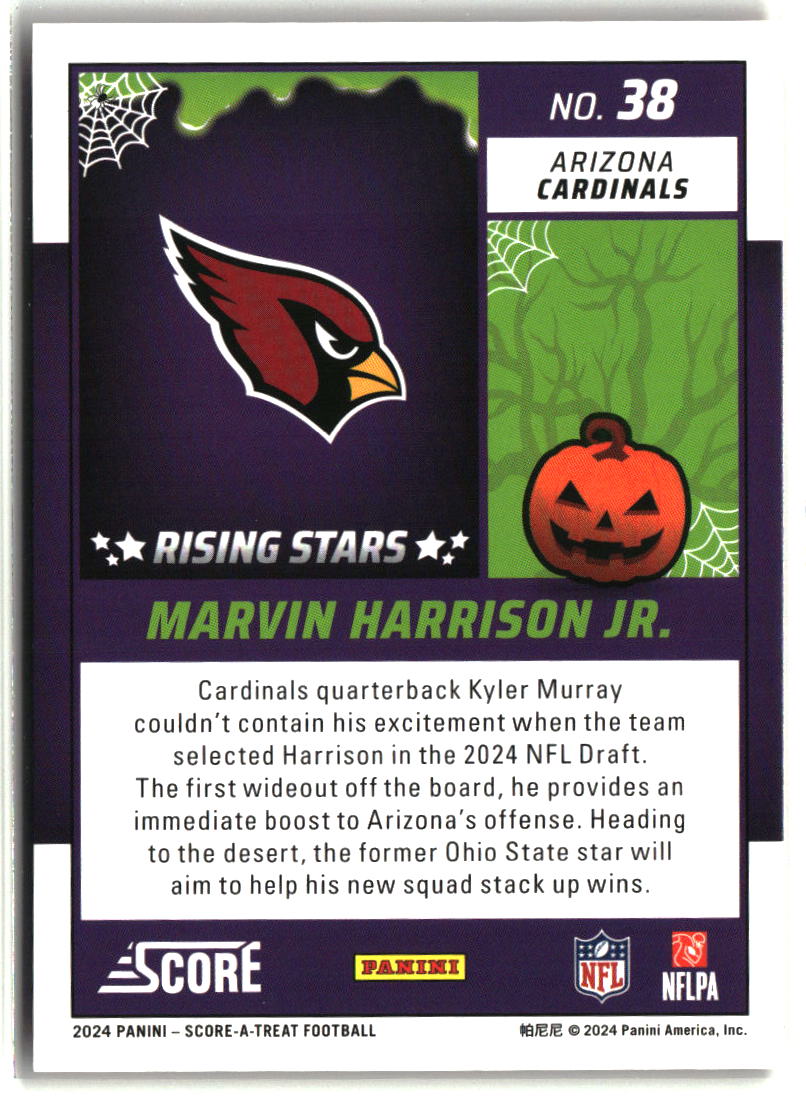 Marvin Harrison Jr. 2024 Score-A-Treat Rising Stars Orange Pumpkin #38