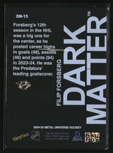 Filip Forsberg 2024-25 SkyBox Metal Universe Dark Matter #DM-15