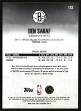 Ben Saraf 2025-26 Topps Signature Class #122