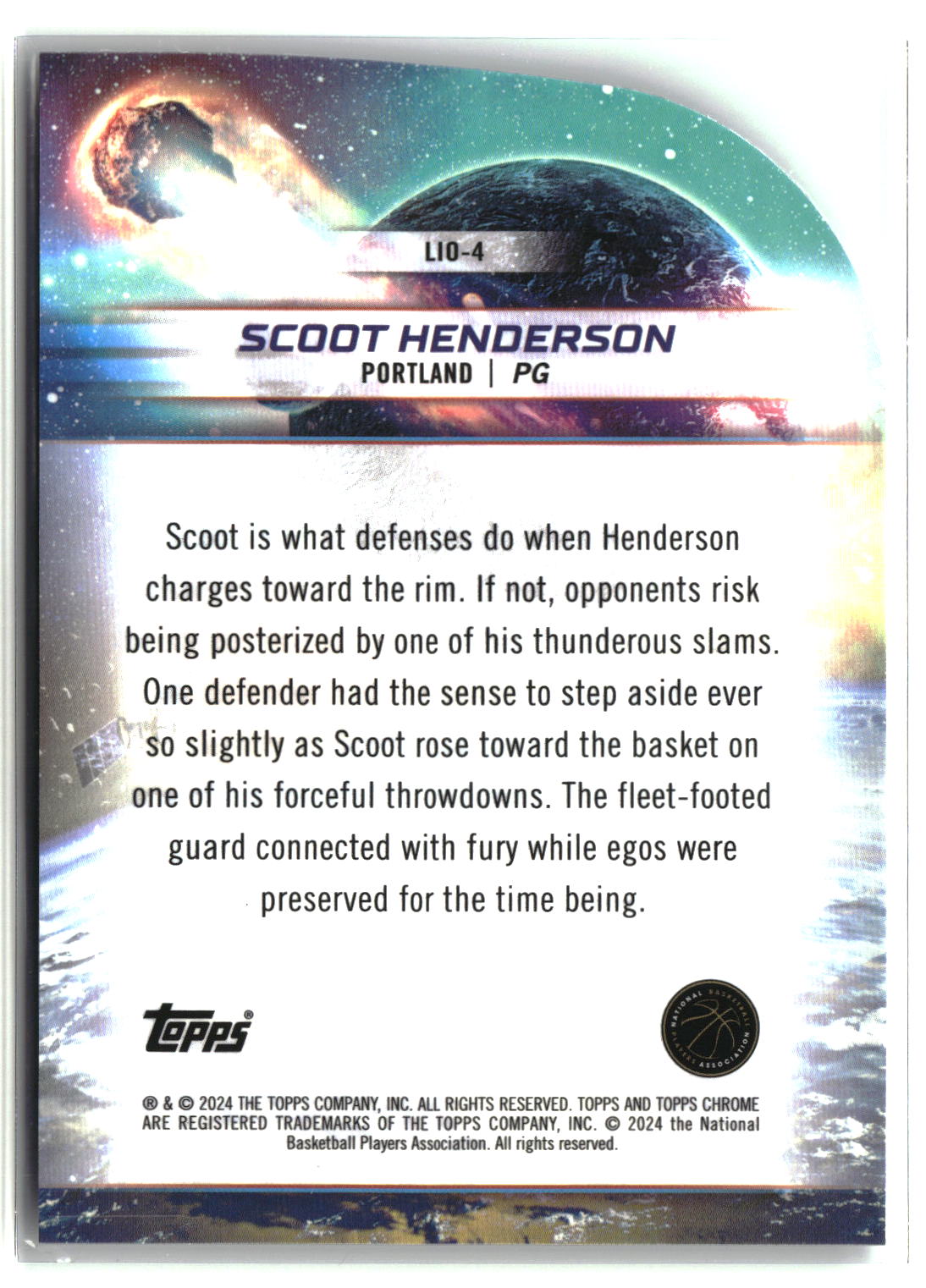 Scoot Henderson 2023-24 Topps Chrome Cosmic Launched Into Orbit #LIO-4