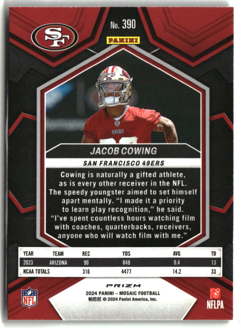 Jacob Cowing 2024 Panini Mosaic Mosaic Green #390