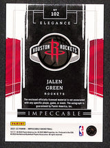 Jalen Green 2021-22 Panini Impeccable Elegance #102 #/88