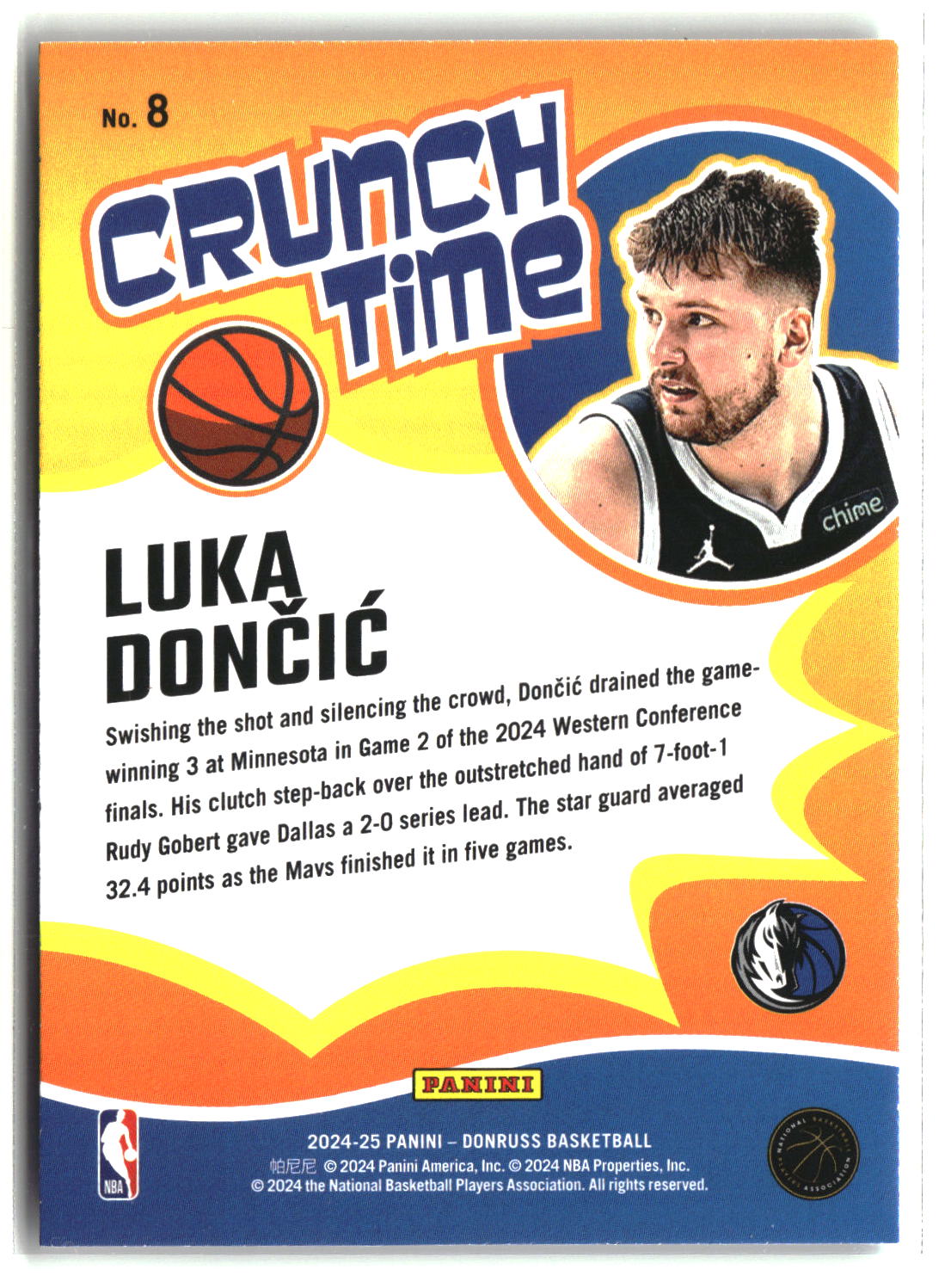 Luka Doncic 2024-25 Donruss Crunch Time #8