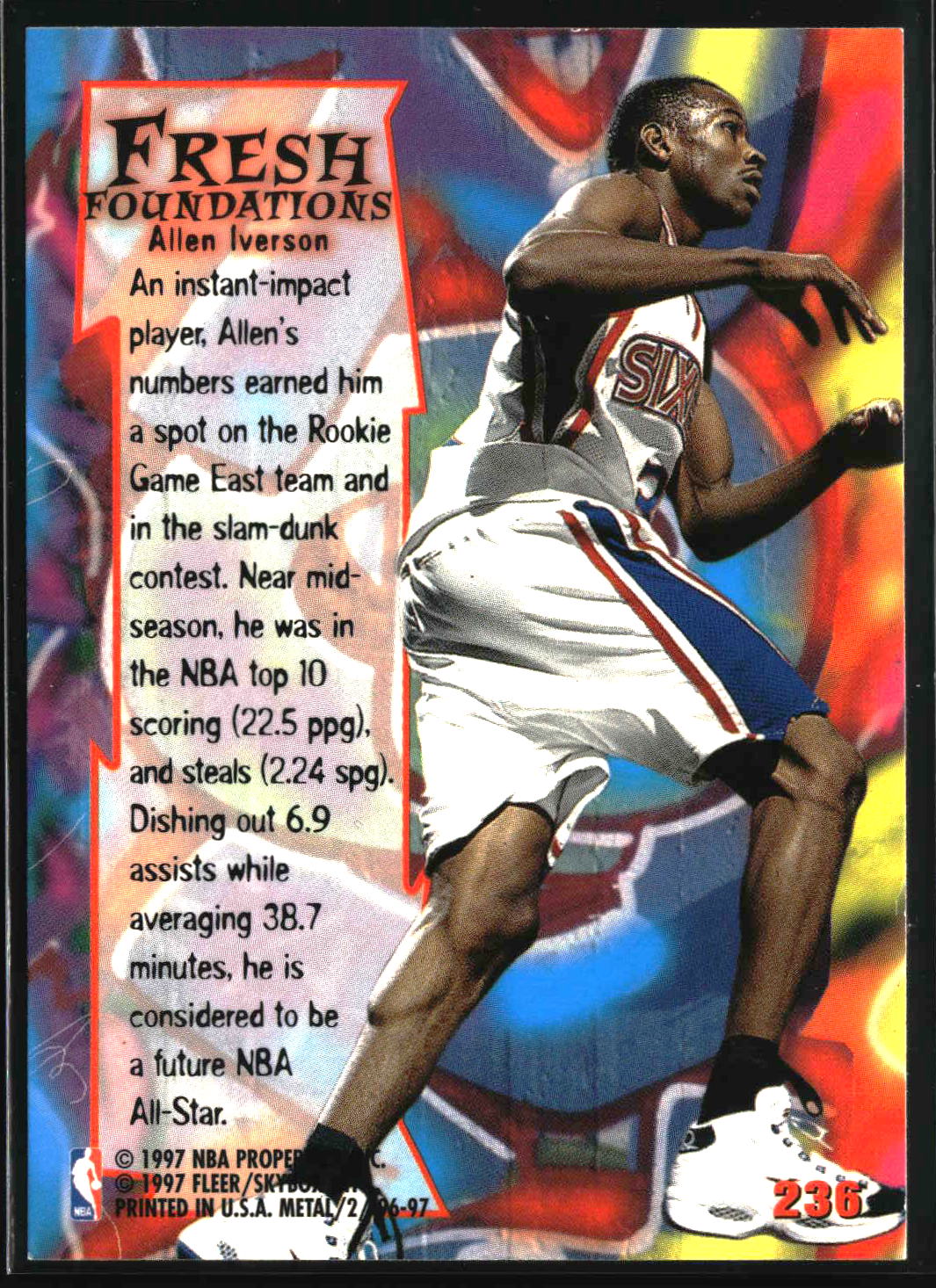 Allen Iverson 1996-97 Metal #236