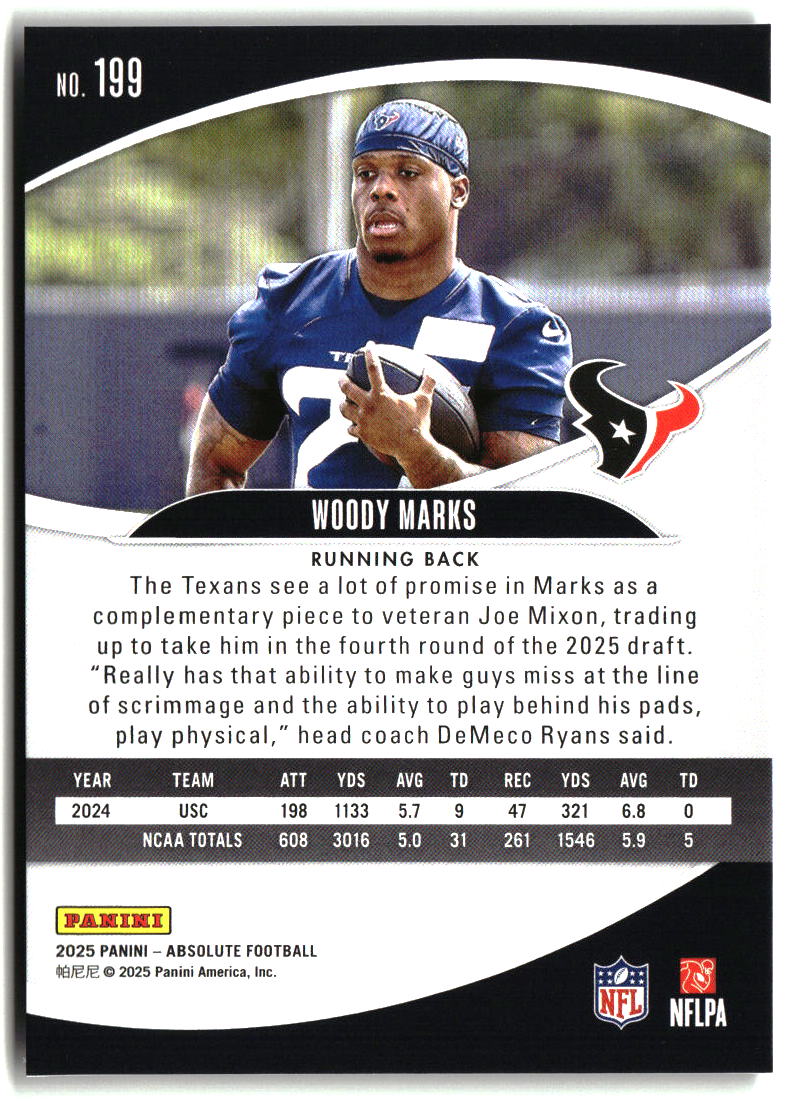 Woody Marks 2025 Panini Absolute Retail #199
