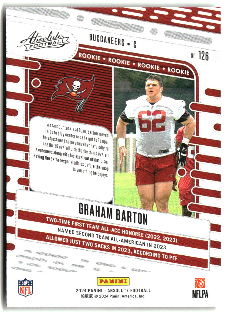 Graham Barton 2024 Panini Absolute Retail #126