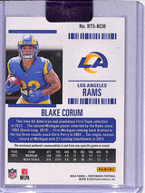 Blake Corum 2024 Panini Contenders Rookie Ticket Swatches #RTS-BCM