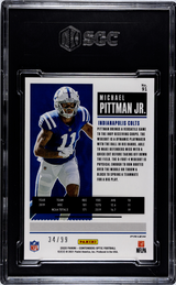 Michael Pittman Jr 2020 Panini Contenders Optic Blue #91 /99 SGC 9.5