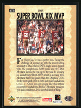 Joe Montana 1995 Collector's Choice Joe Montana Trilogy #MT8