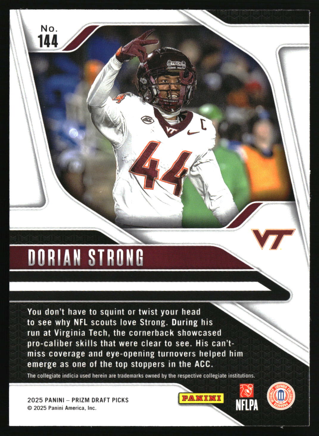 Dorian Strong 2025 Panini Prizm Draft Picks #144