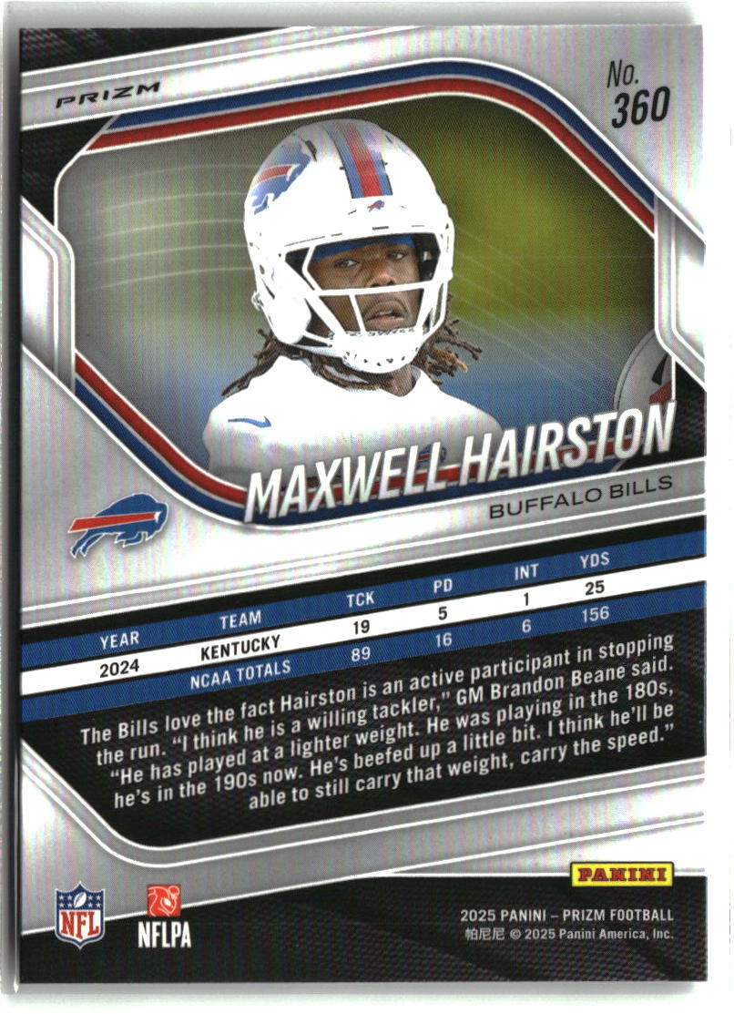 Maxwell Hairston 2025 Panini Prizm Lazer #360