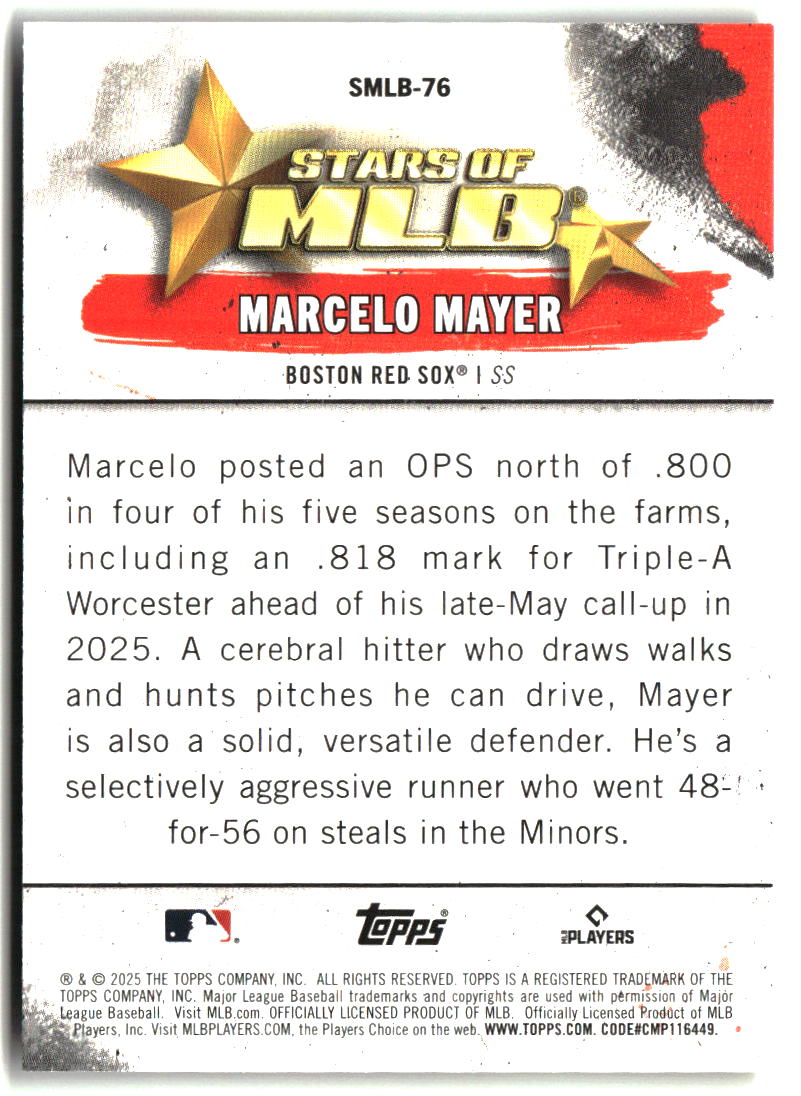 Marcelo Mayer 2025 Topps Update Stars of MLB #SMLB-76