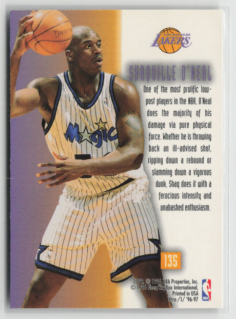 Shaquille O'Neal 1996-97 Ultra #135