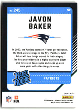 Javon Baker 2024 Donruss Optic Red Hyper #245