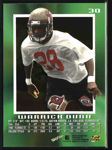 Warrick Dunn 1997 SkyBox E-X2000 #30