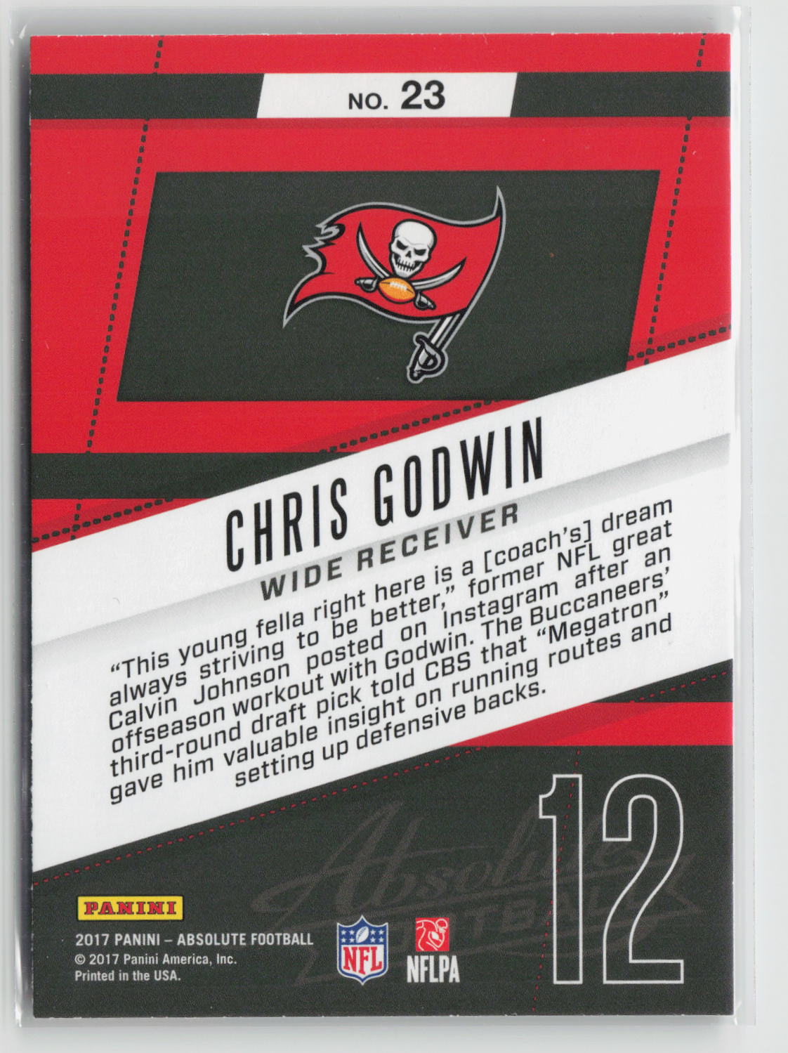Chris Godwin 2017 Panini Absolute Rookie Roundup Retail #23