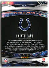 Laiatu Latu 2024 Panini Prizm Fireworks #17