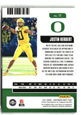 Justin Herbert 2021 Panini Contenders Draft Picks #11