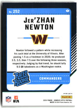 Jer'Zhan Newton 2024 Donruss Optic Purple Scope #252