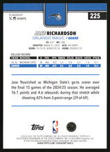 Jase Richardson 2025-26 Topps #225