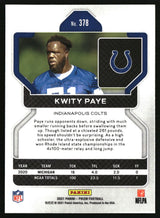 Kwity Paye 2021 Panini Prizm #378