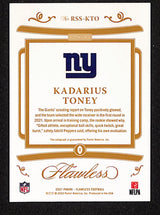 Kadarius Toney 2021 Panini Flawless Rookie Shadow Signatures Ruby #RSS-KTO #/15