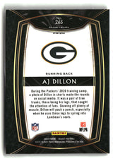 AJ Dillon 2020 Panini Select Silver Prizm #265