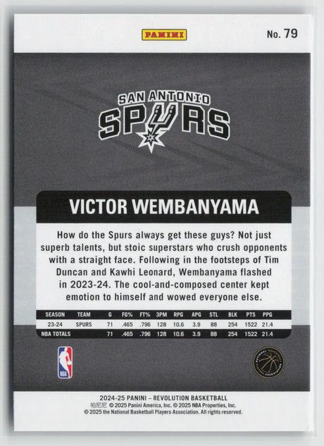 Victor Wembanyama 2024-25 Panini Revolution #79