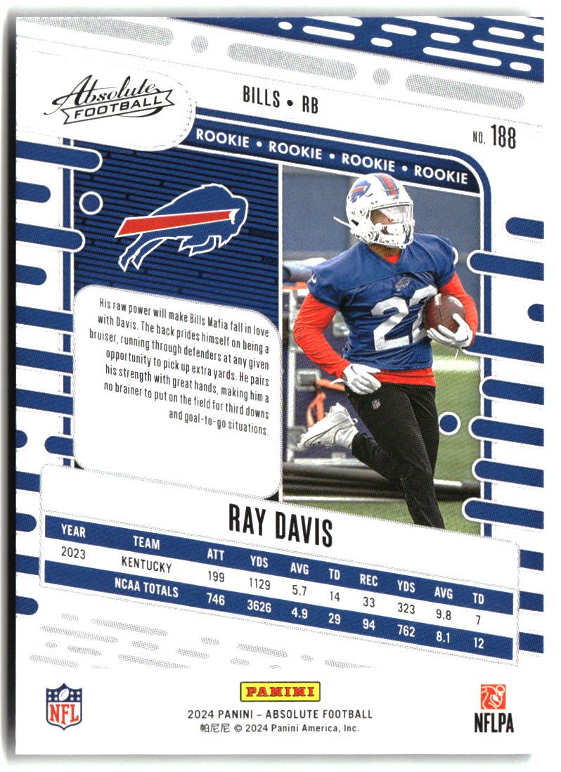 Ray Davis 2024 Panini Absolute Retail #188