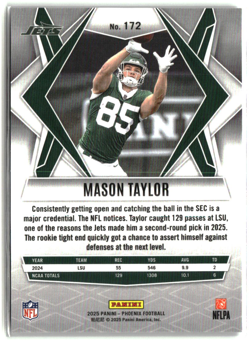 Mason Taylor 2025 Panini Phoenix #172