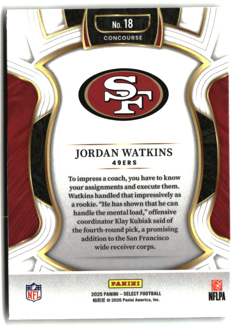 Jordan Watkins 2025 Panini Select #18