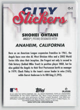 Shohei Ohtani 2023 Topps Big League City Slickers #CS-2
