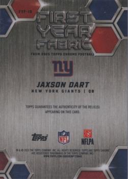 Jaxson Dart 2025 Topps Chrome First Year Fabric #FYF-JD