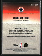 Jamir Watkins 2025-26 Topps Signature Class Rookie Chrome Autographs #RCC-JW