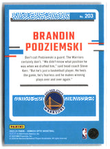 Brandin Podziemski 2023-24 Donruss Optic #203