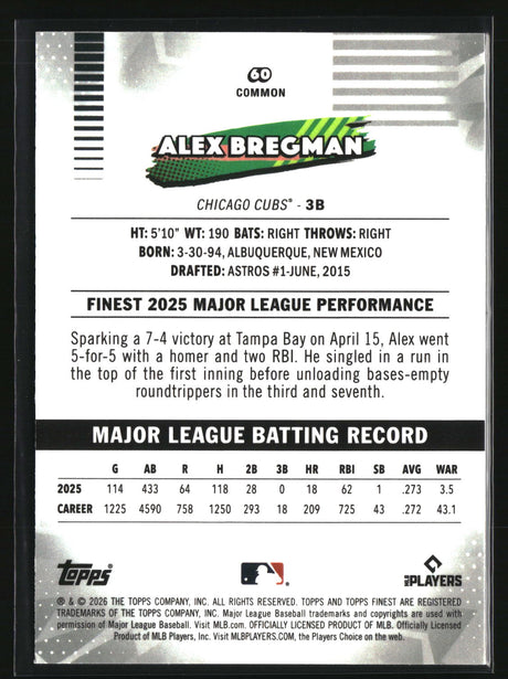Alex Bregman 2026 Finest #60