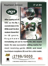 Keyshawn Johnson 1998 Leaf Rookies & Stars Touchdown Club #17 #/5000