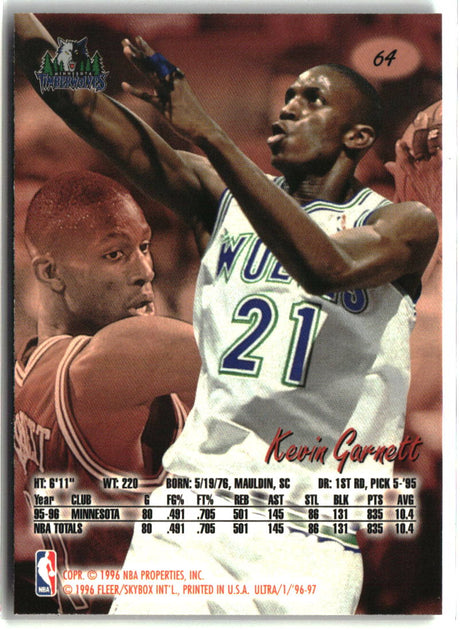 Kevin Garnett 1996-97 Ultra #64